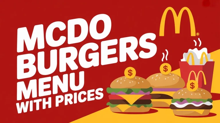 McDo Burgers Menu with Prices & Nutrition (June, 2026)